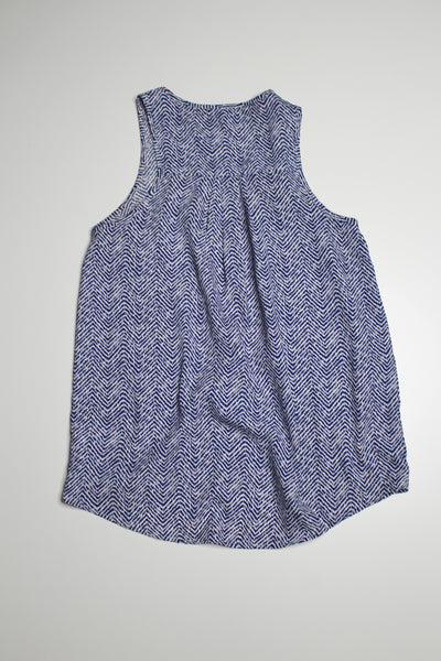 Nordstrom Pleione blue/white sleeveless blouse, size small  (price reduced: was $22)