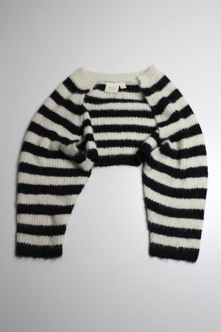 Anthropologie maeve cream/black striped shrug sweater, one size (price reduced: was $48)
