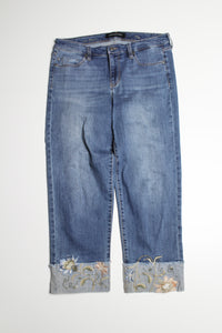 Liverpool embroidered crop jeans, size 10 (price reduced: was $25)