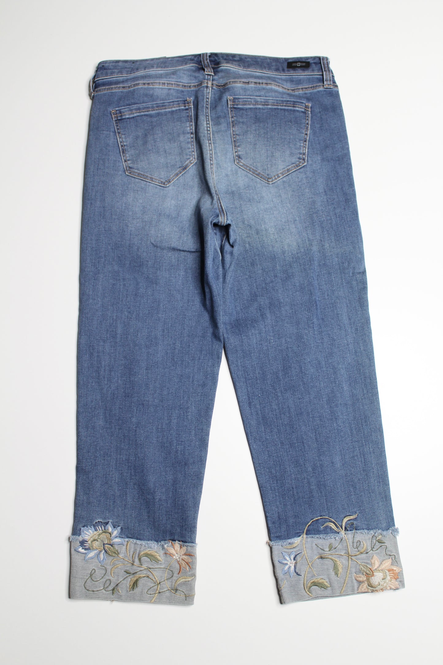 Liverpool embroidered crop jeans, size 10 (additional 50% off)