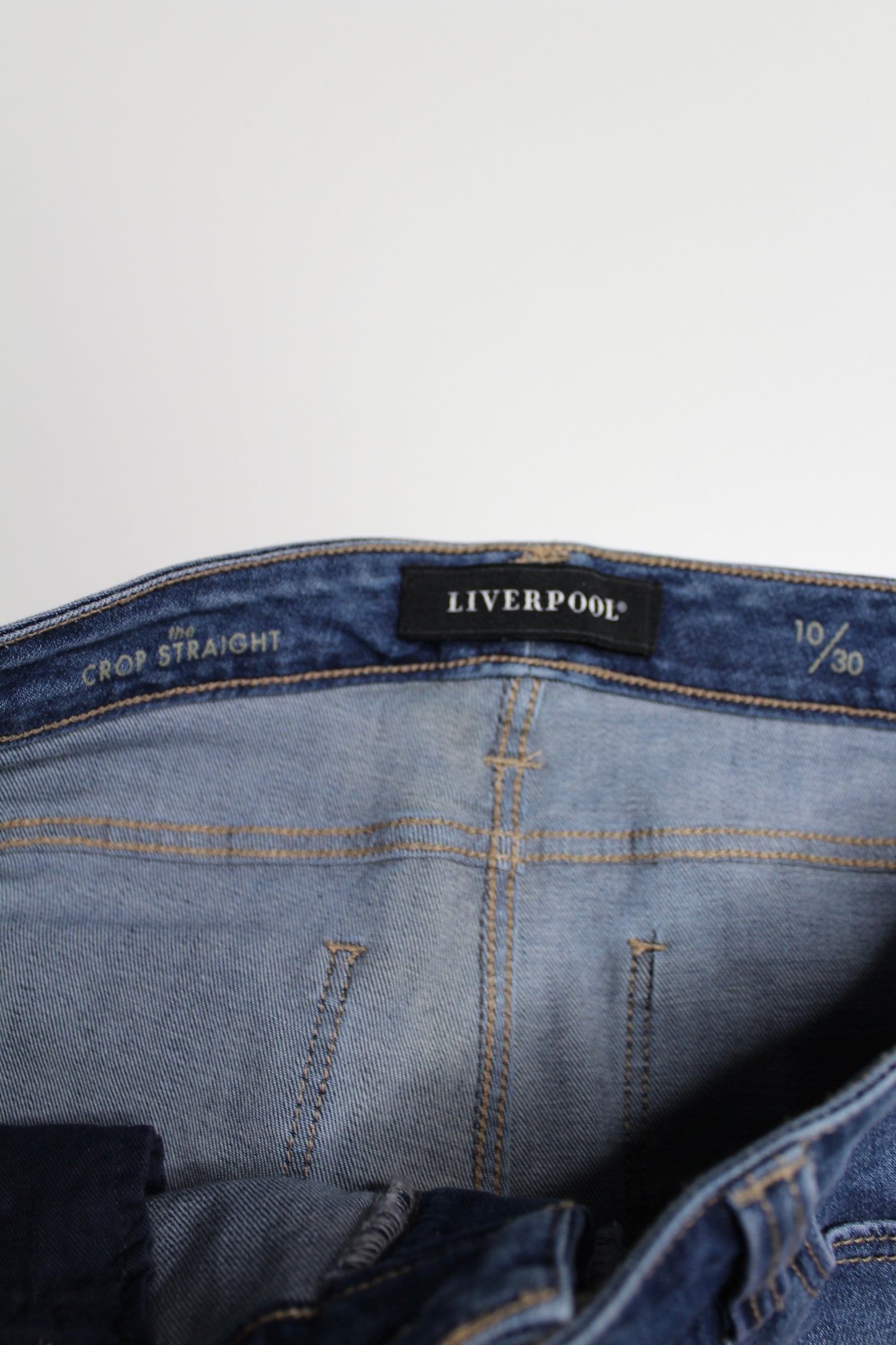 Liverpool embroidered crop jeans, size 10 (additional 50% off)