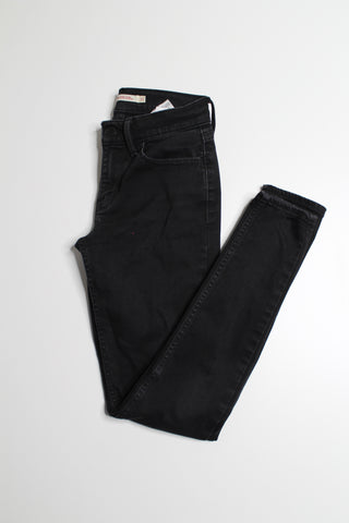 Levis 710 black wash super skinny jeans, size 27