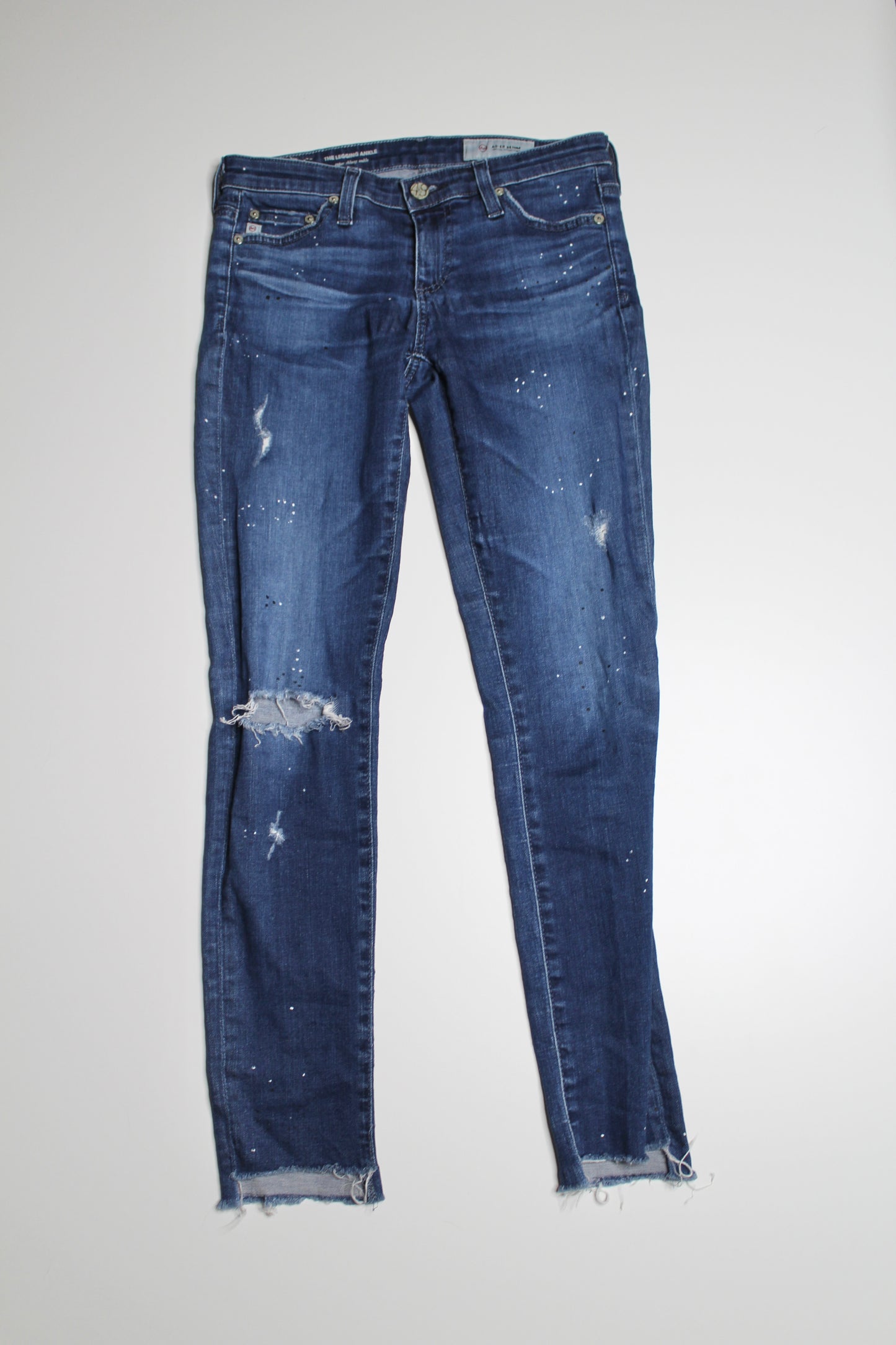 AG the legging ankle super skinny ankle distressed jeans, size 25 (additional 50% off)