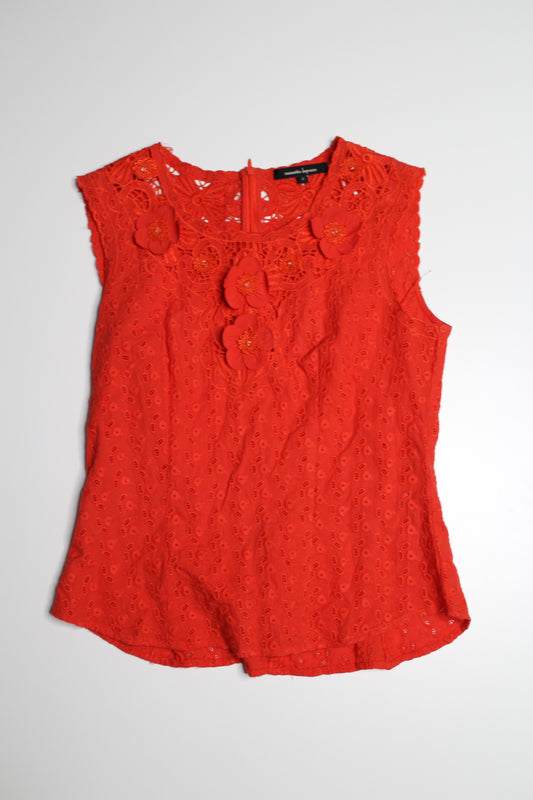 Nordstrom Nanette Lepore red sleeveless blouse, size 2 (price reduced: was $30)