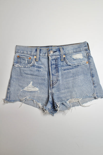 Levi’s cut off jean shorts, size 25