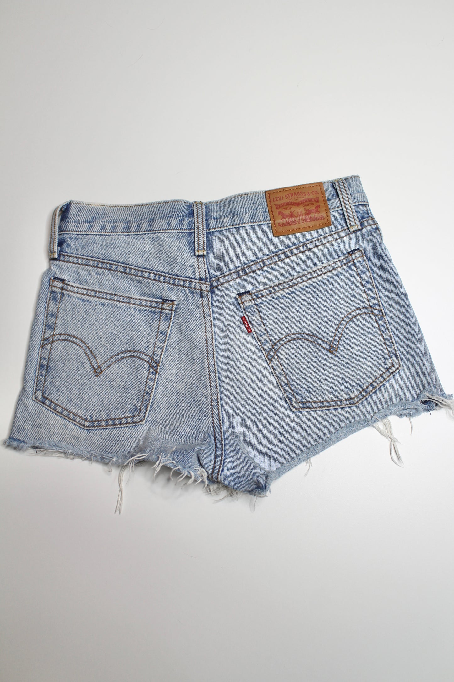 Levi’s cut off jean shorts, size 25