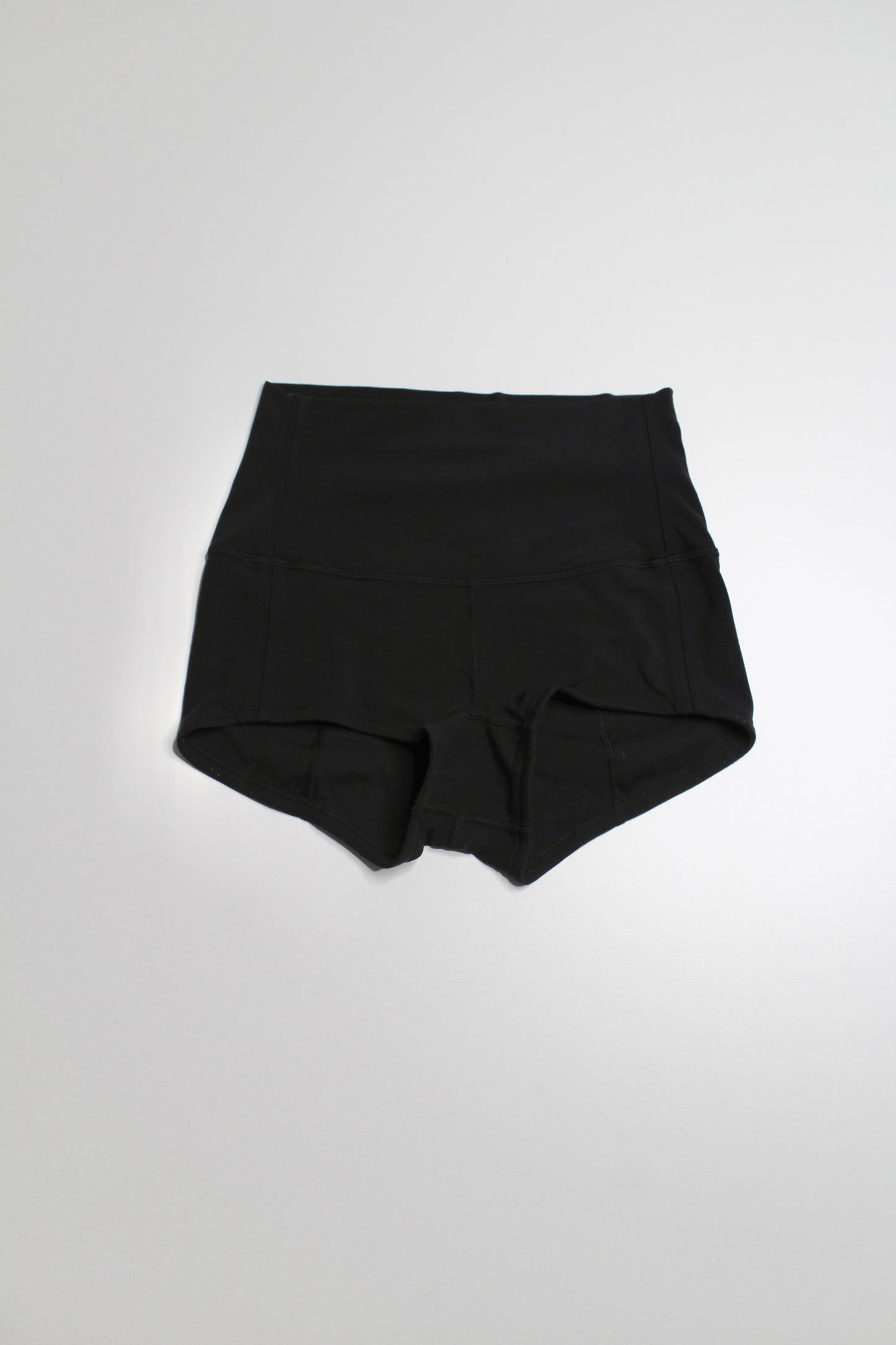Lululemon black high rise booty shorts, size 4 *nulu