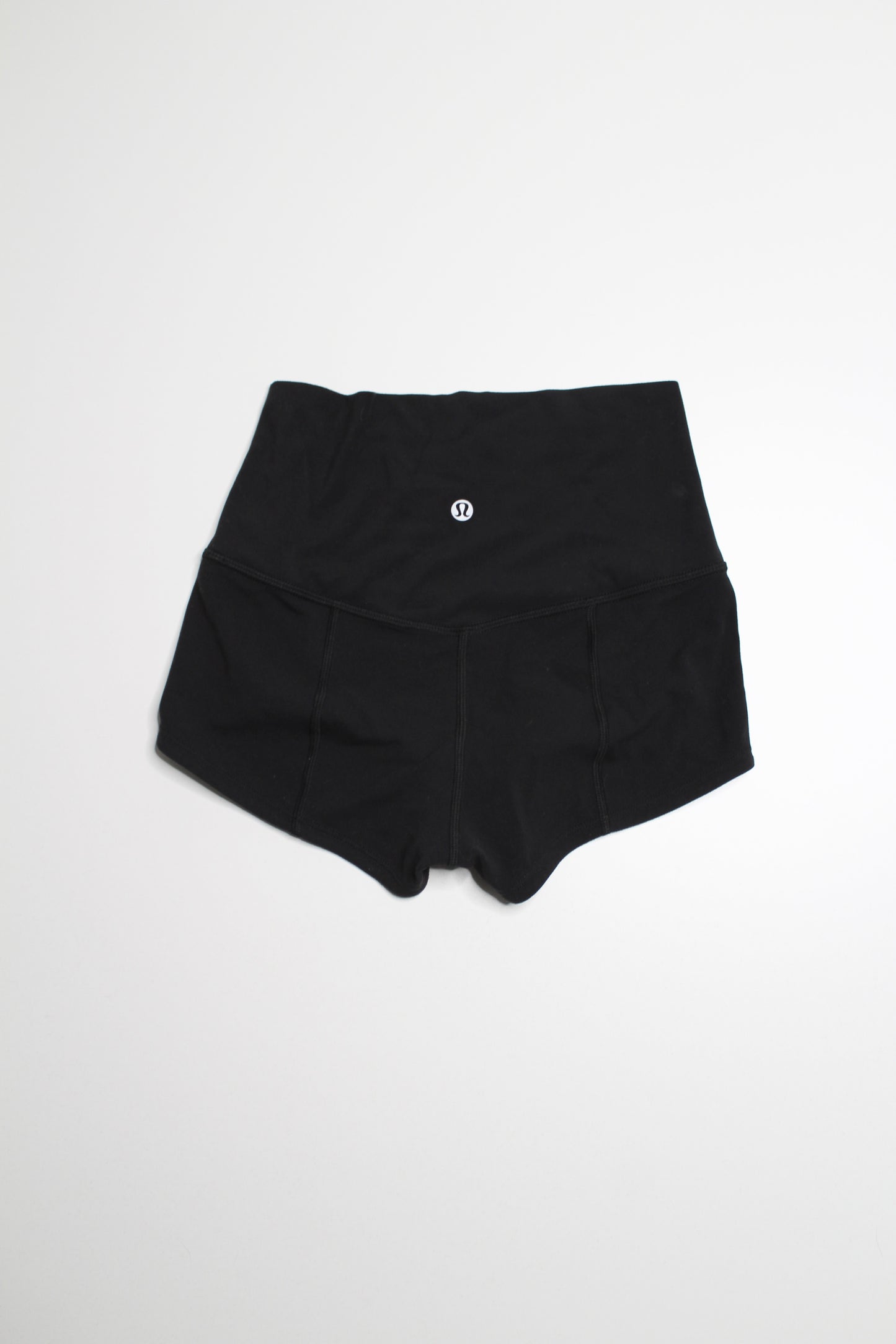 Lululemon black high rise booty shorts, size 4 *nulu