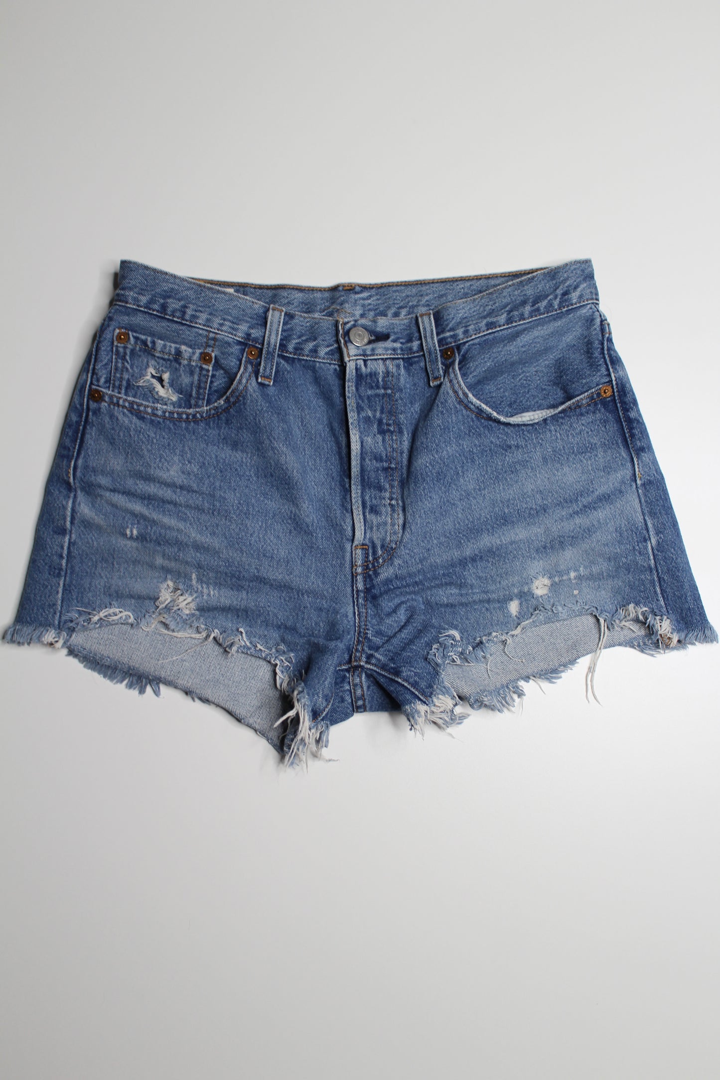 Levi’s high rise cut off jean shorts, size 27