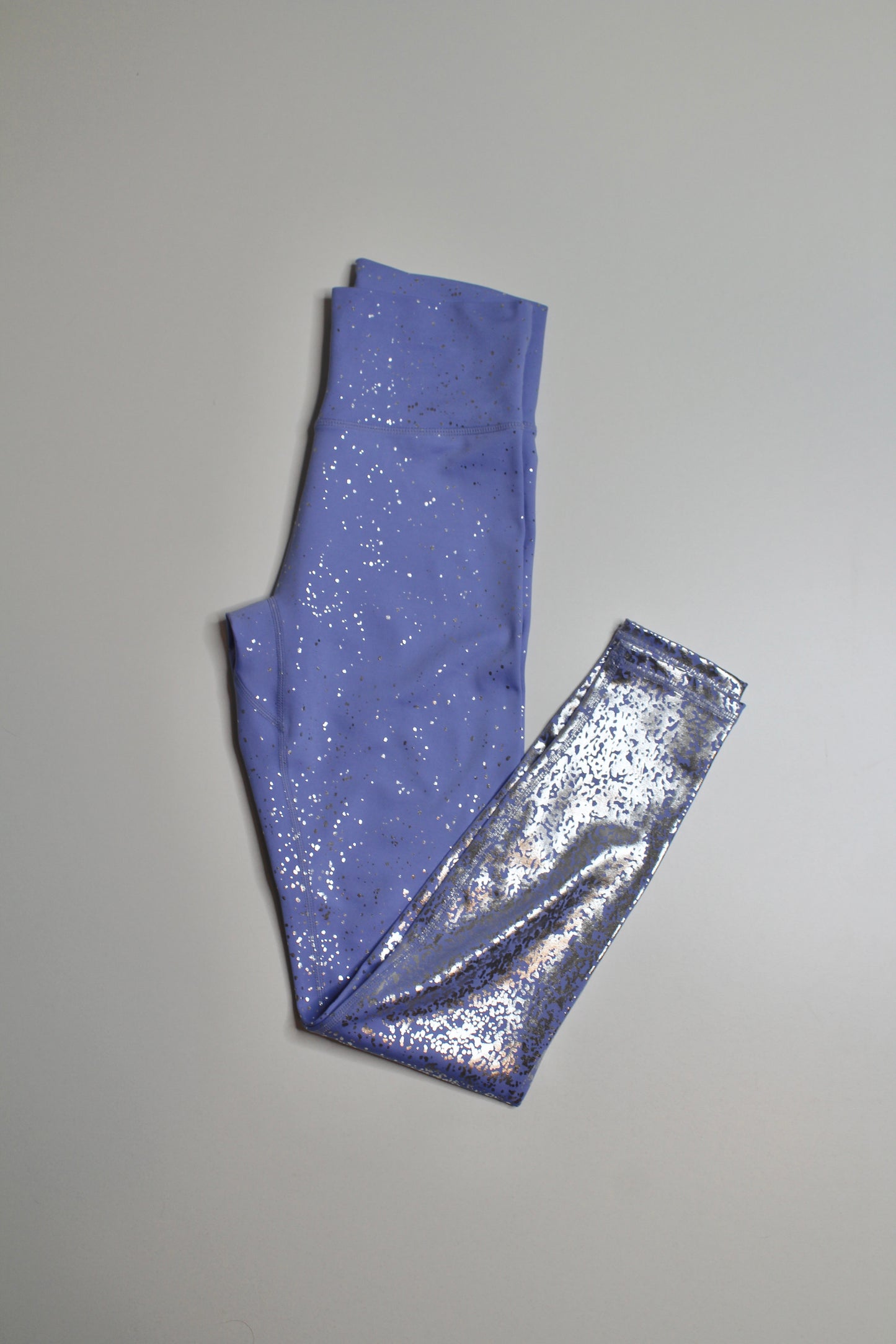 Buff Bunny rainwater blue periwinkle/silver dazzle high-rise leggings, size small *matching bra available