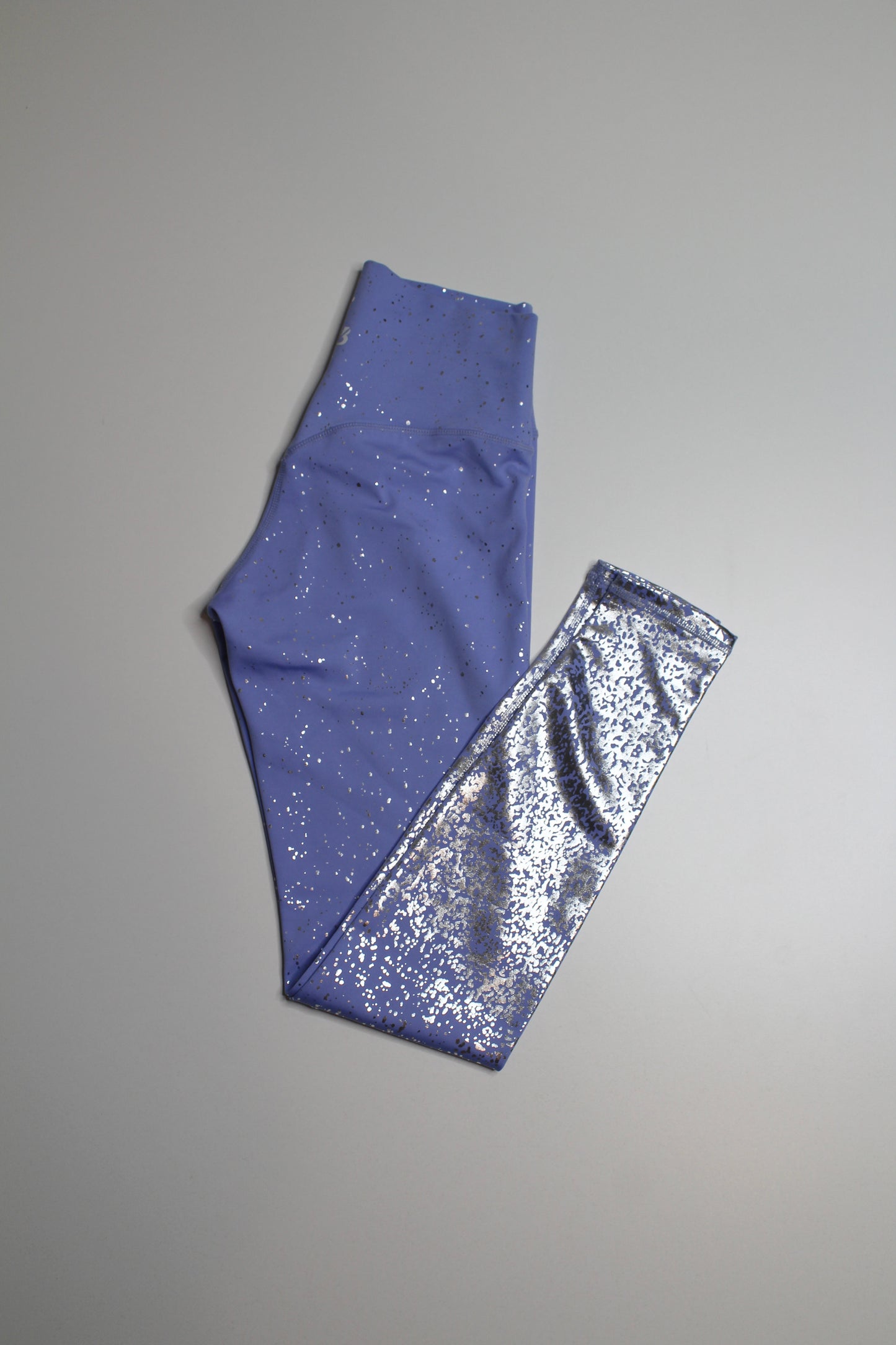 Buff Bunny rainwater blue periwinkle/silver dazzle high-rise leggings, size small *matching bra available