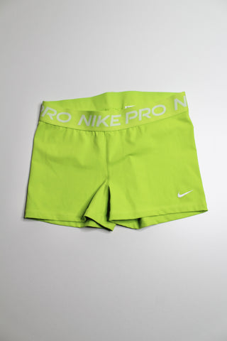 Nike Dri Fit pro neon highlighter shorts, size large (3")