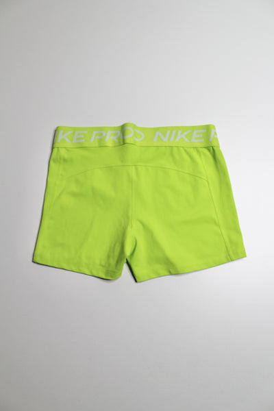 Nike Dri Fit pro neon highlighter shorts, size large (3")