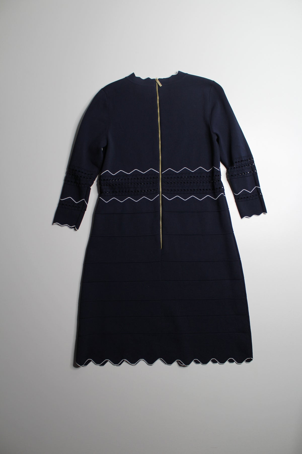 Ted Baker navy/white coliete knit dress, size 2 (size small)