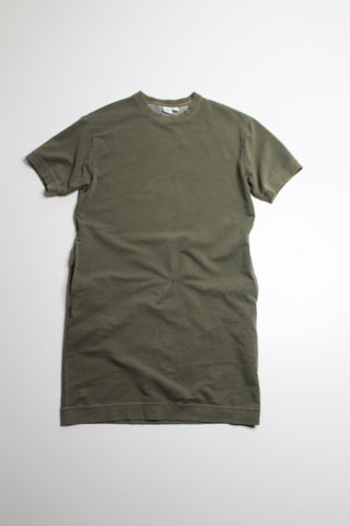 Tentree organic cotton olive t shirt dress, size xs (relaxed fit)