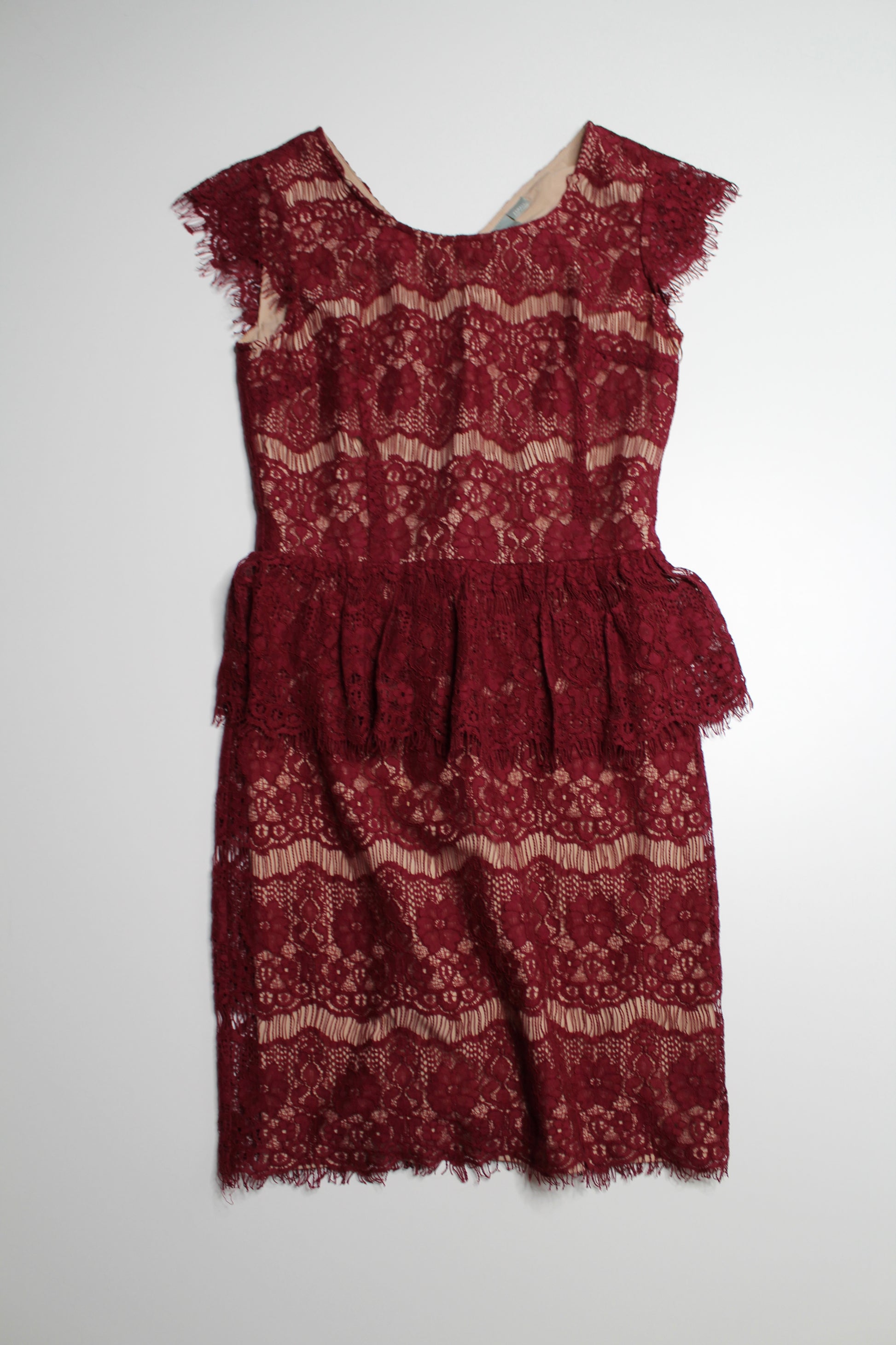 Anthropologie Maeve red Elsa peplum lace cocktail dress, size XS (was Belle Boutique Consignment Anthropologie Maeve red Elsa peplum lace cocktail dress, size XS (was Belle Boutique Consignment