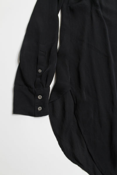 J.CREW black button up silk blouse, size 6 (size small)