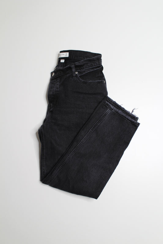 Abercrombie + Fitch black wash curve love dad jeans, size 26/ 2 short (27") (price reduced: was $48)