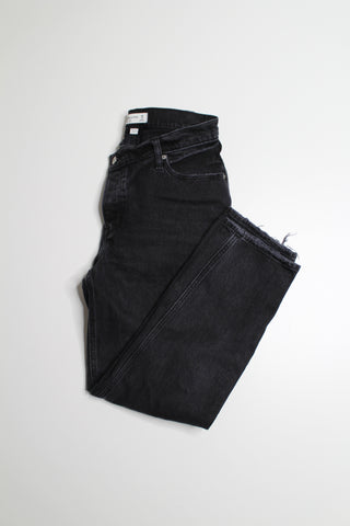 Abercrombie + Fitch black wash curve love dad jeans, size 26/ 2 short (27")