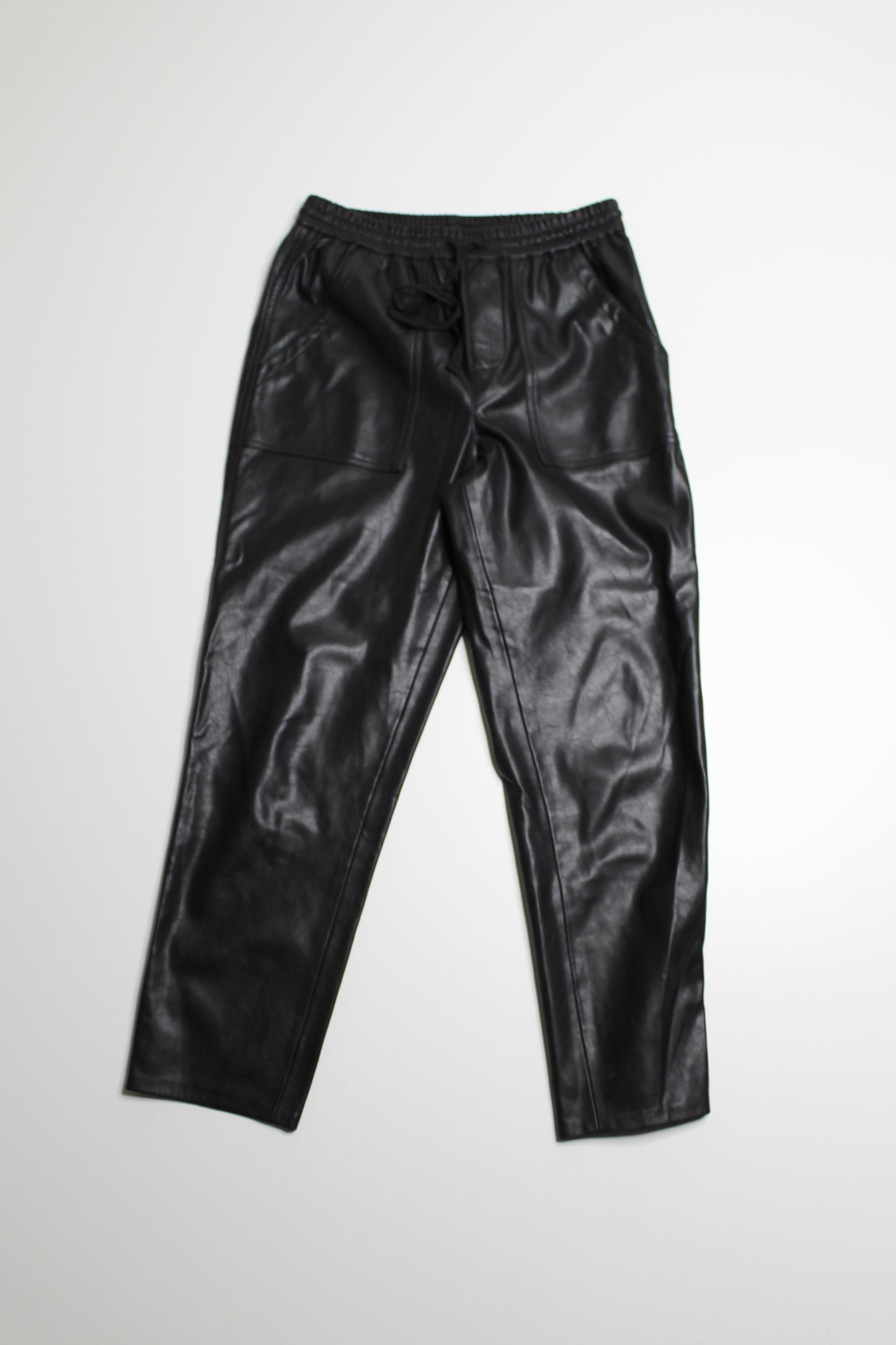 Mustard Seed black faux leather pant, size small