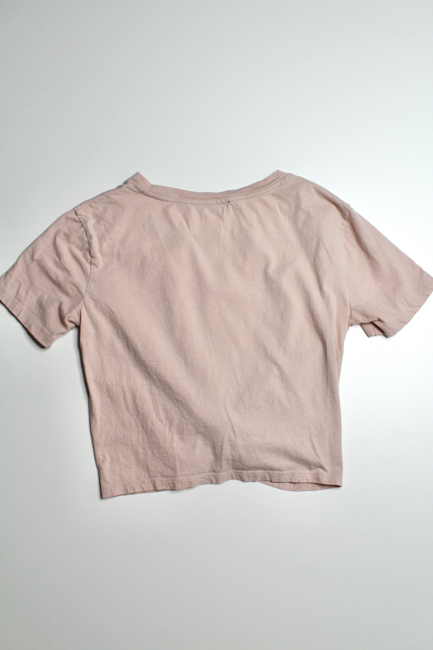 Aritzia wilfred free light pink knot front t shirt, size xs