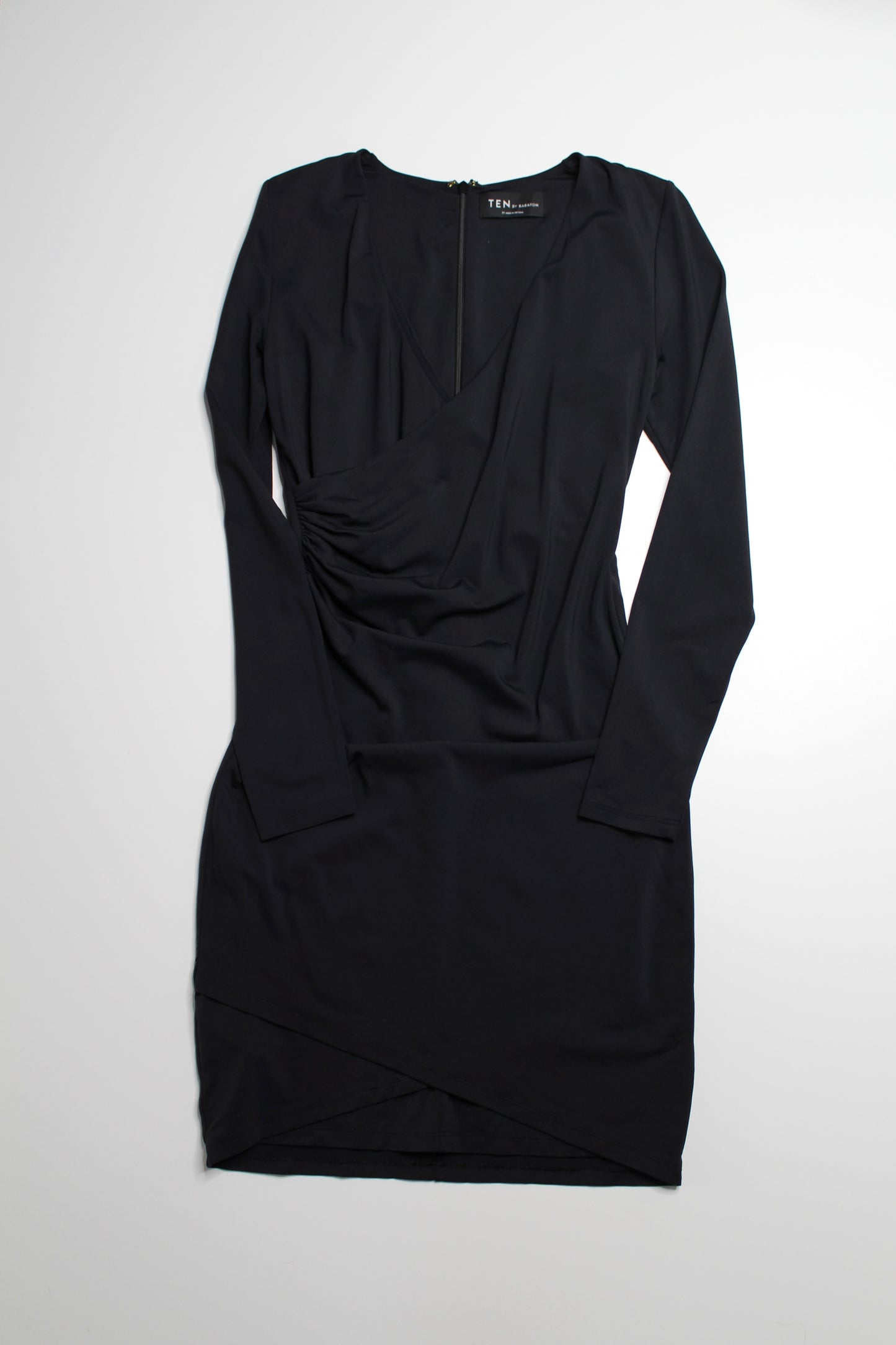 Aritzia TEN by Babaton black faux wrap body con dress, size medium (price reduced: was $48) (additional 50% off)