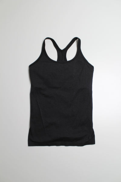 Lululemon black ‘ebb to street’ tank, size 8