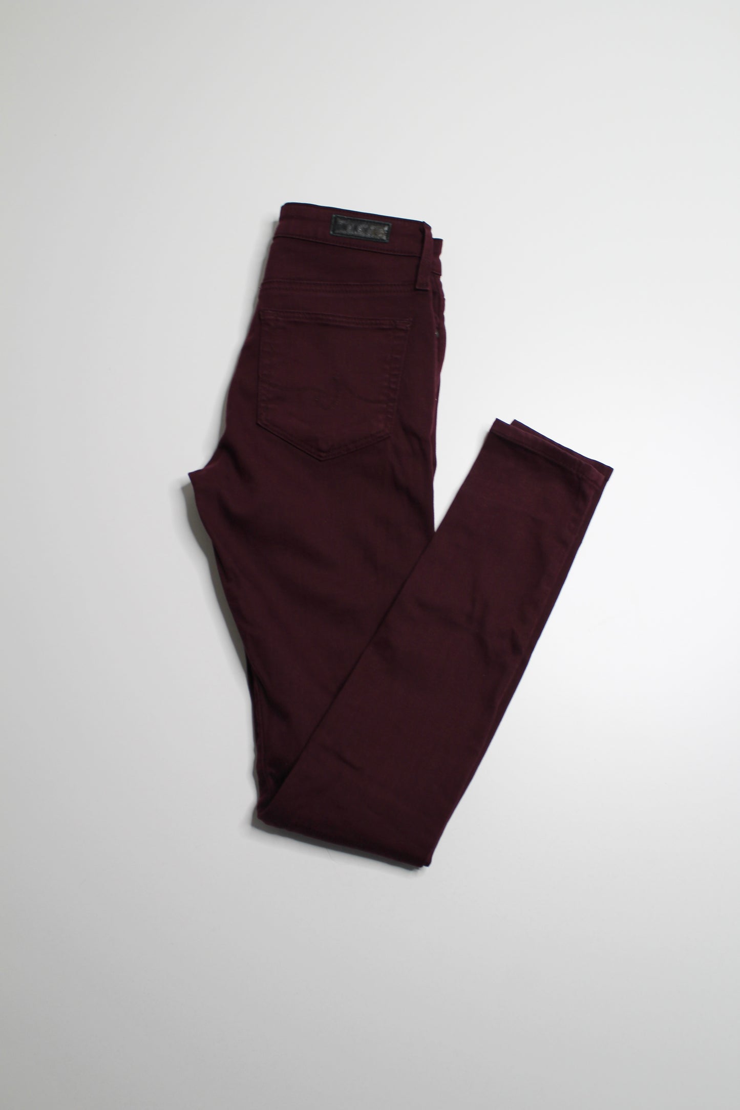 AG Jeans maroon ‘Farrah high rise skinny’ jeans, size 24 R (30")  (additional 20% off)