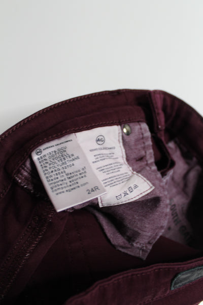 AG Jeans maroon Farrah high rise skinny jeans, size 24 R (30")  (price reduced: was $58)