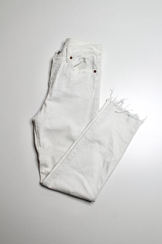 Levi's white straight leg jeans, size 25 (27")