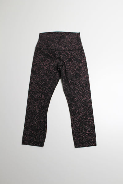 Lululemon lacescape spanish rose align crop legging, size 4 (21") (price reduced: was $48)