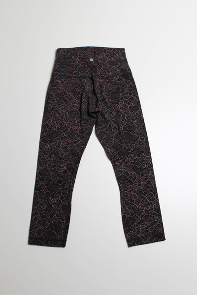 Lululemon lacescape spanish rose align crop legging, size 4 (21") (price reduced: was $48)