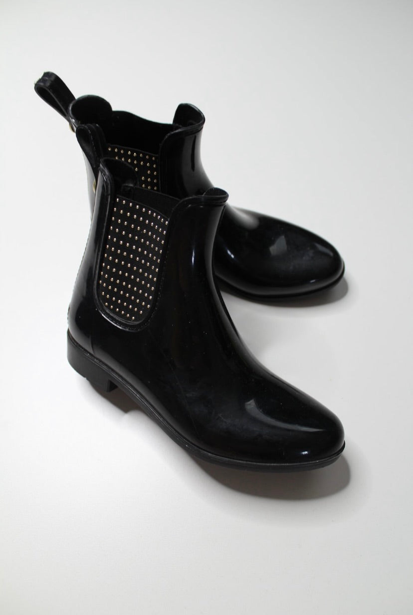 Guess black studded ankle rain boot, size 5 (price reduced: was $58) (additional 50% off)