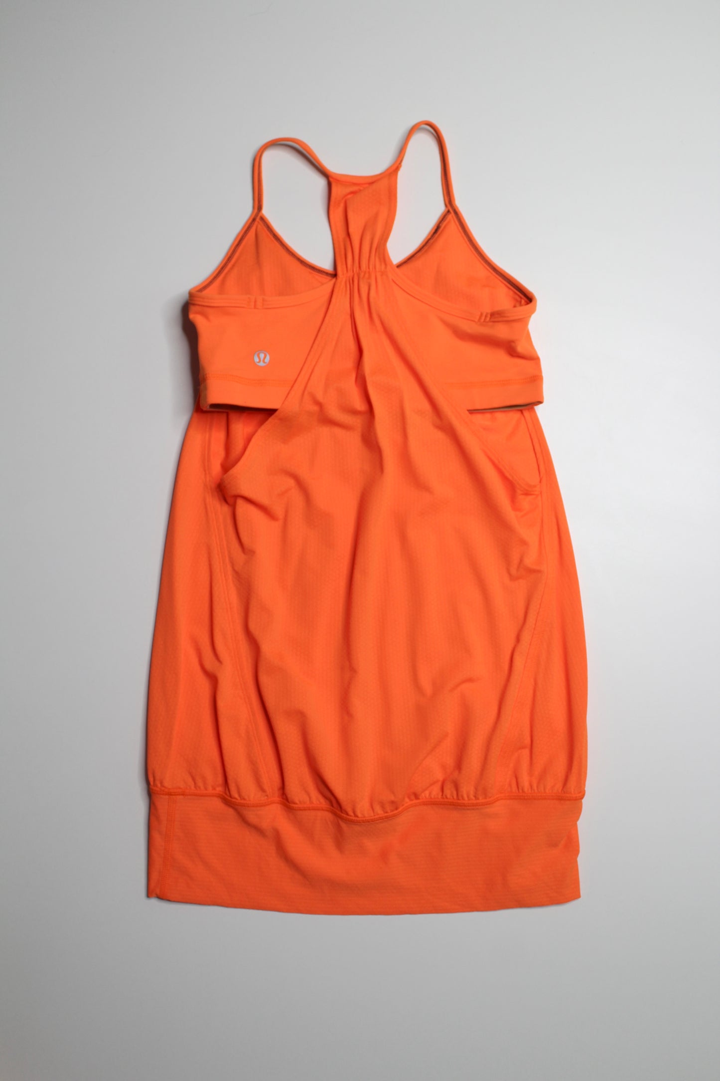 Lululemon bright orange no limits tank, size 4