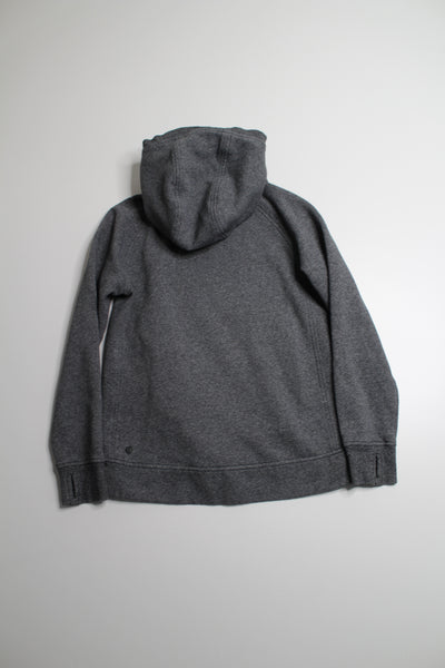 Lululemon heathered grey fleece please pullover hoodie, size 4 (relaxed fit)