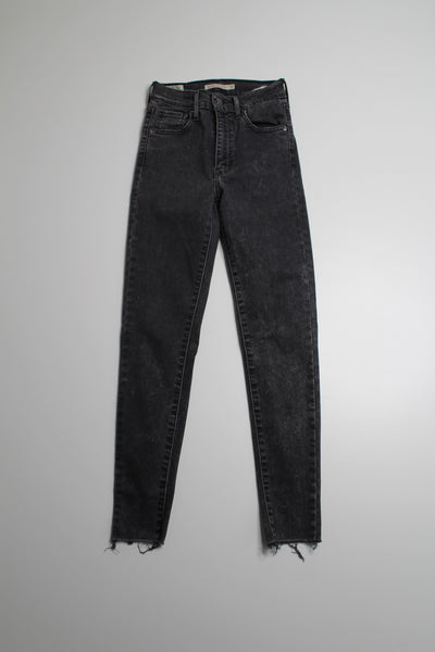 Levis black wash mile high super skinny jeans, size 24 (price reduced: was $48)