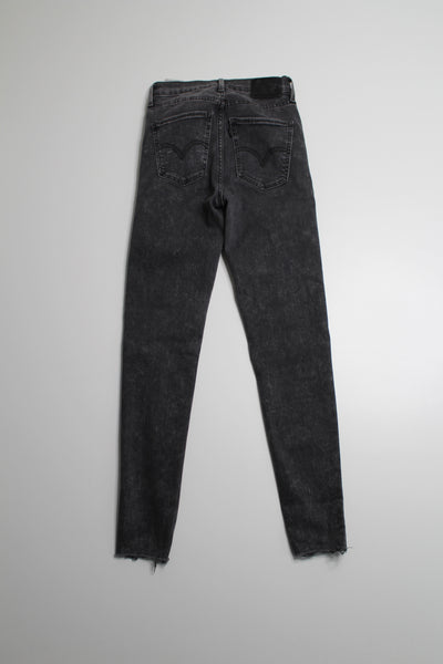 Levis black wash mile high super skinny jeans, size 24 (price reduced: was $48)