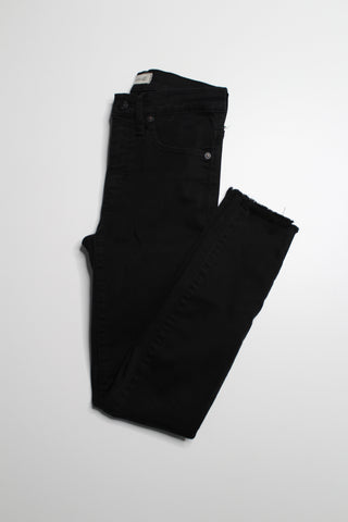 Madewell black 9" high rise skinny jeans, size 24