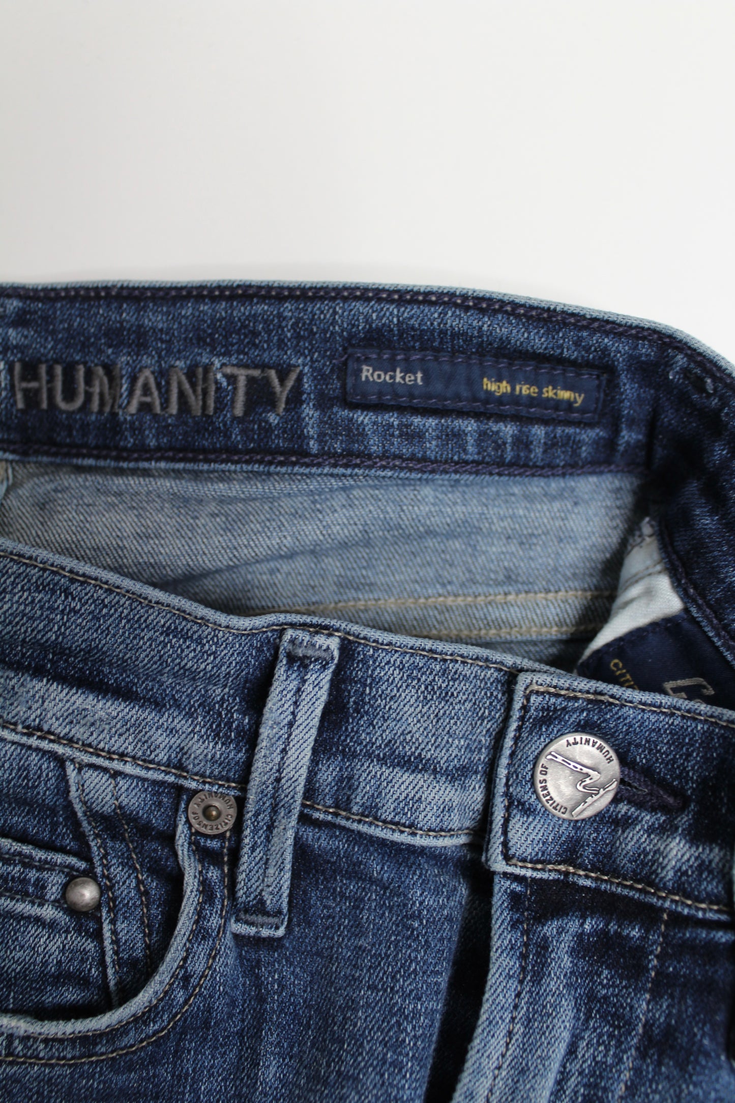 Citizens  of Humanity distressed rocket high rise skinny jeans, size 24  (price reduced: was $48)