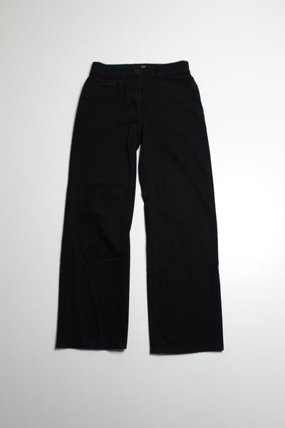 Frank and Oak black 'Jane' straight leg jeans, size 2