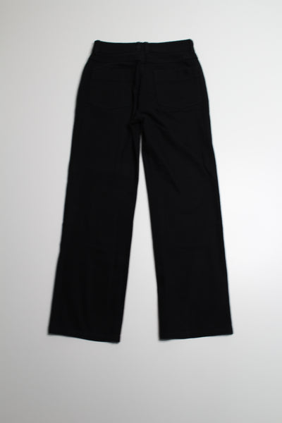 Frank and Oak black 'Jane' straight leg jeans, size 2