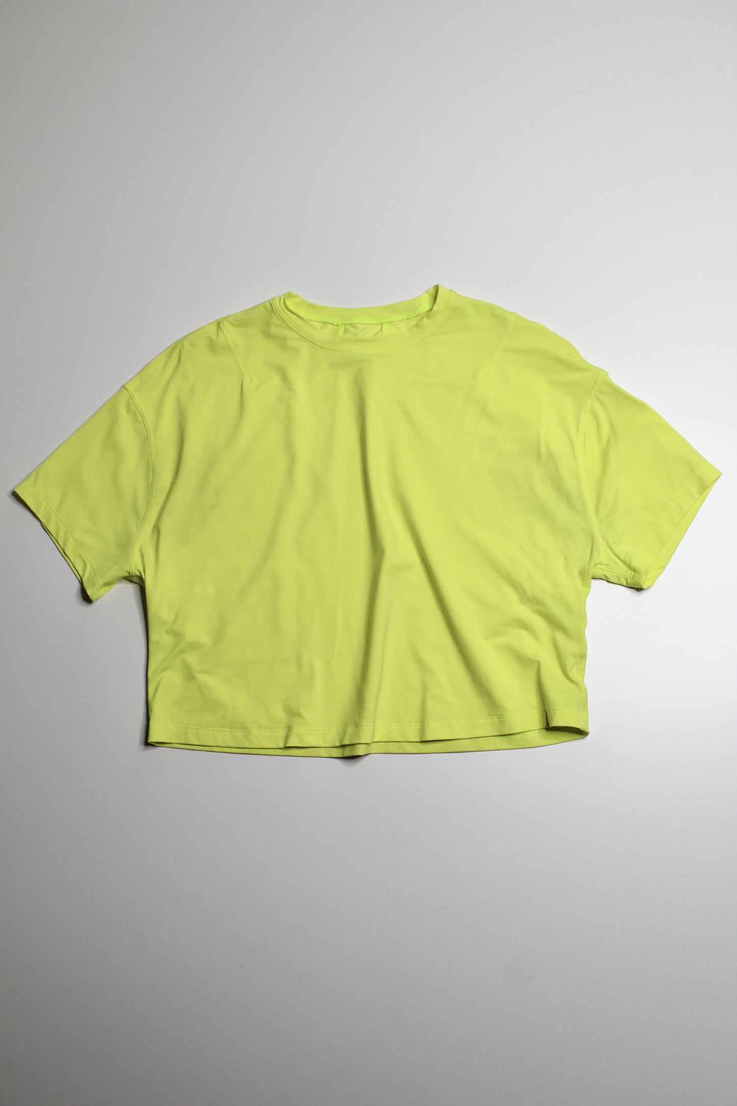 Lululemon electric yellow abrasion resistant training short sleeve shirt, no size. fits like 6 (relaxed fit) price reduced: was $30)