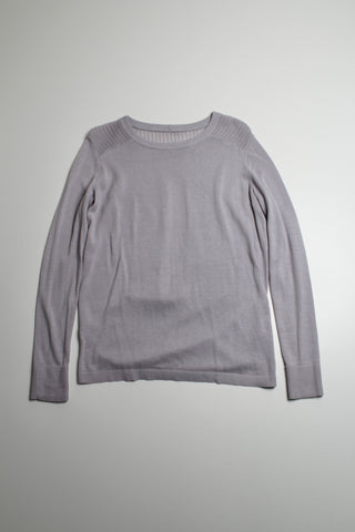 Lululemon iced iris ‘back to balance’ sweater, no size. Fits like 6 (relaxed fit)