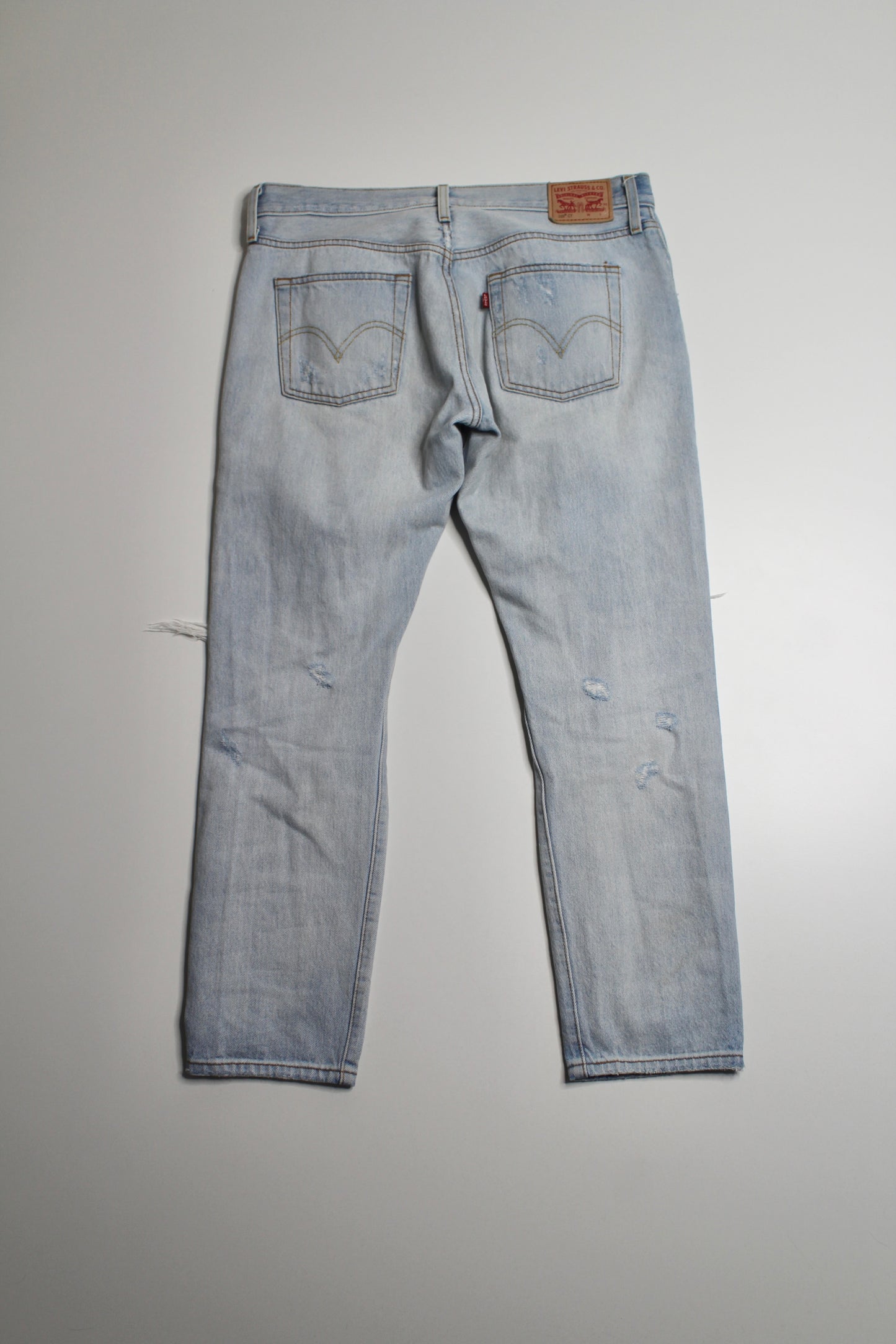 Levi’s 501 distressed jeans, size 28 (25”)