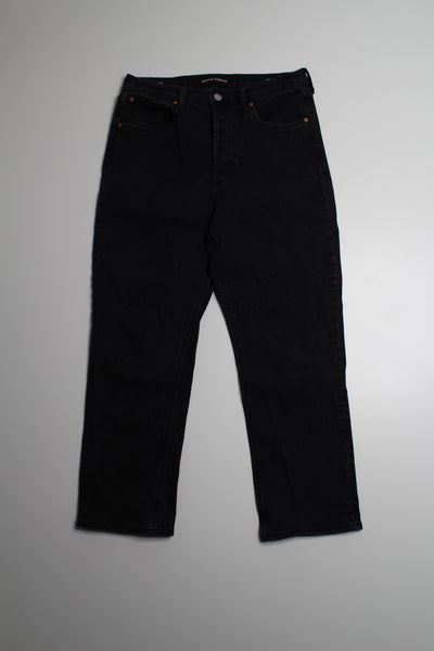 Aritzia Denim Forum arlo high rise straight leg black jeans, size 30 (26L)