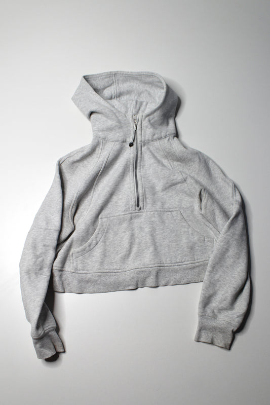 Lululemon light grey 'oversized scuba 1/2 zip' hoodie size xs/s (fits 4/6) *matching joggers available