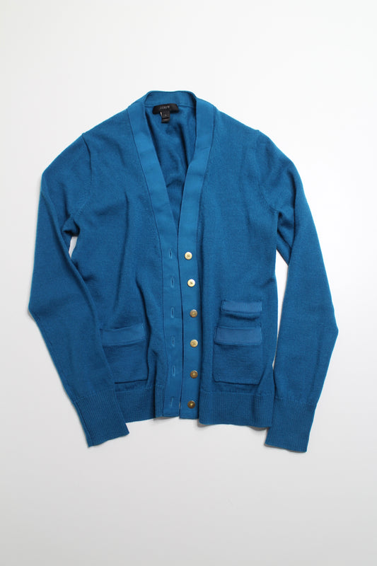 J.CREW teal button up cardigan, size 4 (additional 50% off)