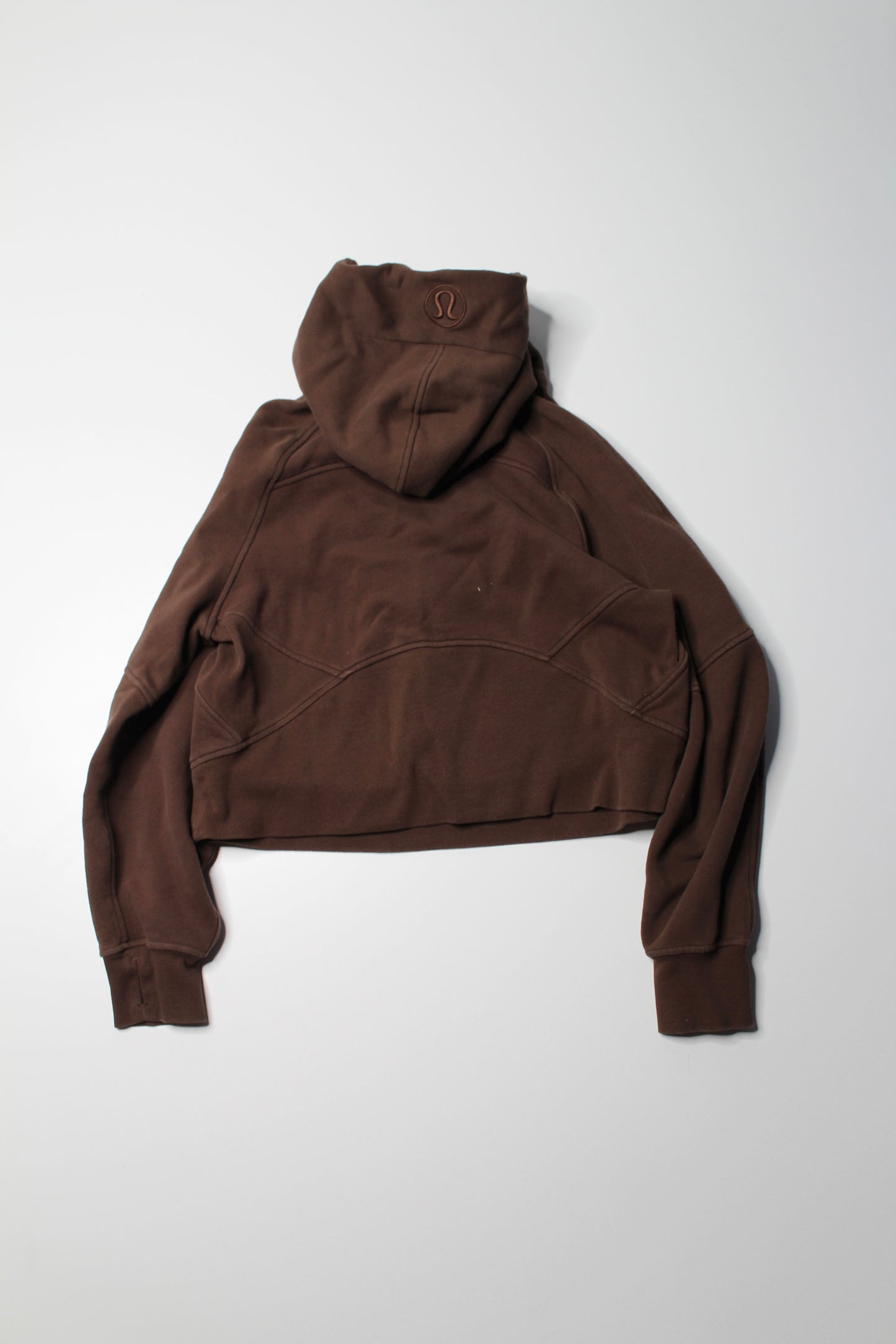 Lululemon brown 'oversized scuba 1/2 zip' hoodie size xs/s (fits 4/6)