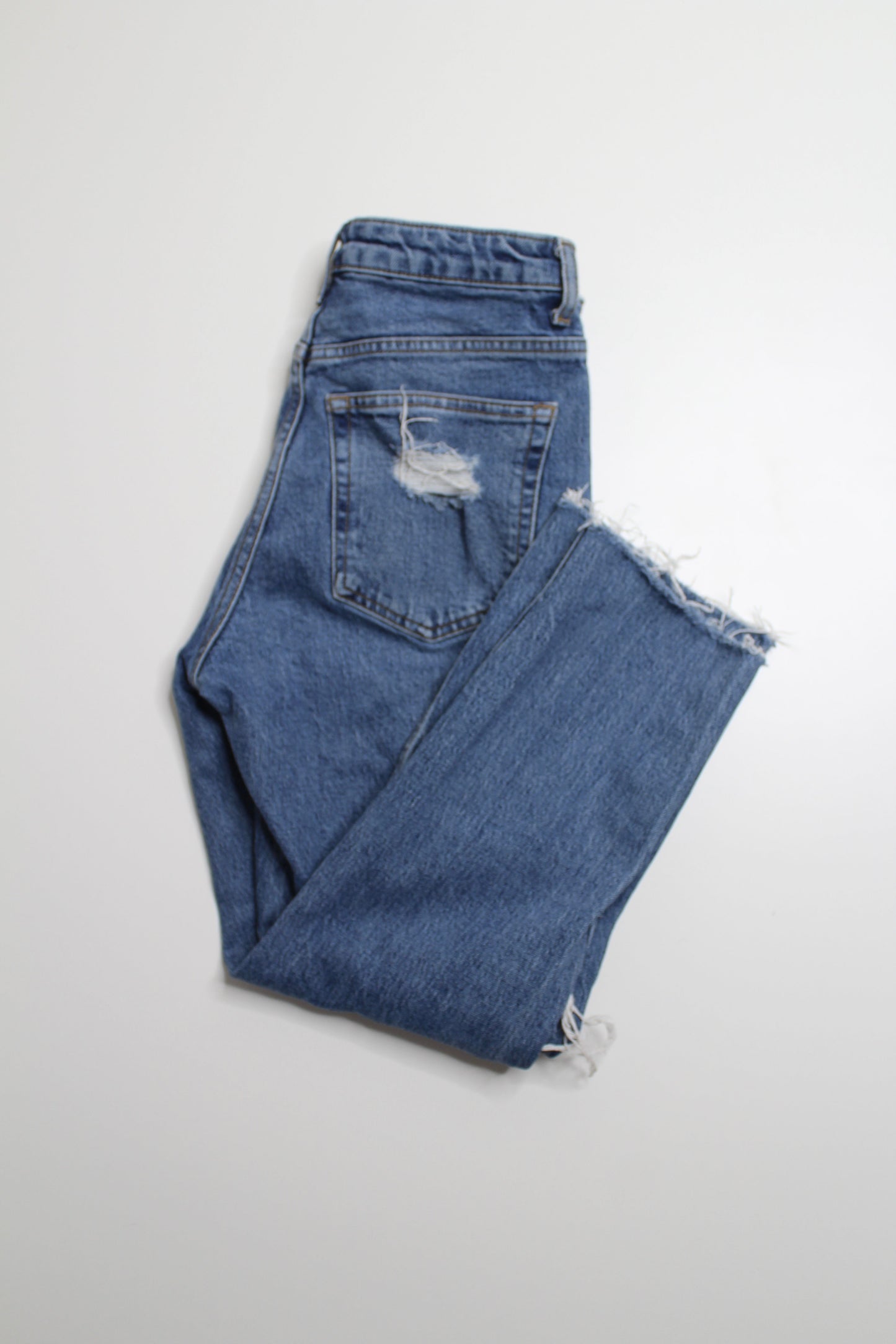 Nordstrom TOPSHOP straight leg distressed ankle jeans, size 26 (price reduced: was $30)