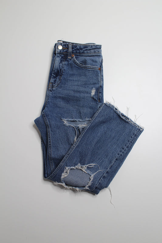 Nordstrom TOPSHOP straight leg distressed ankle jeans, size 26 (price reduced: was $30)